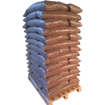 Calorius træpiller 8 mm - palle med 56 poser á 16 kg/896 kg