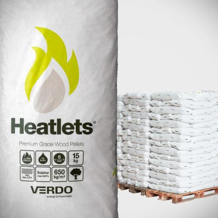 Heatlets Standard Træpiller 6mm 900kg.